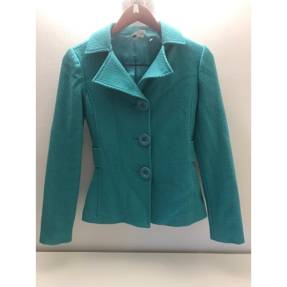 XS Turquoise Pea Coat - Picture 1 of 1